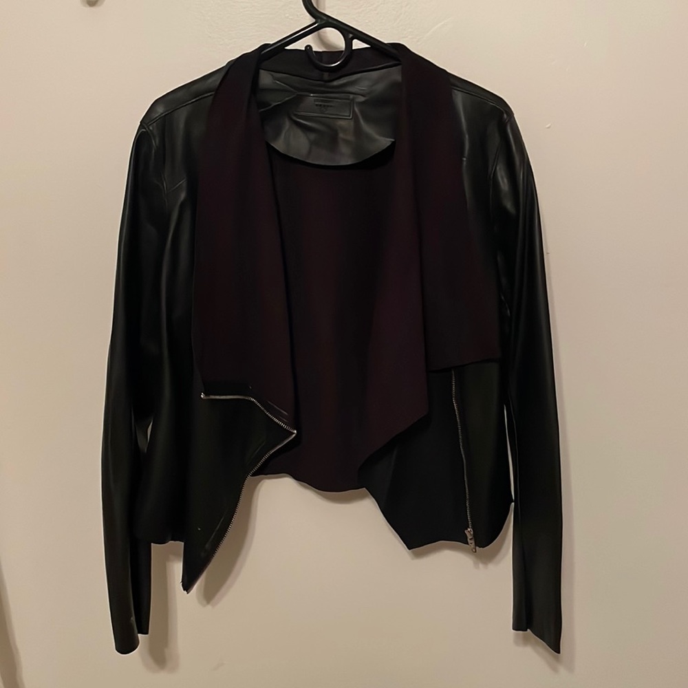 Blank NYC black leather jacket - large